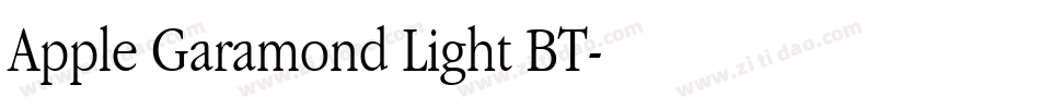 Apple Garamond Light BT字体转换